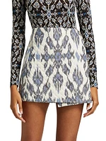Zina Cotton Wrap Miniskirt