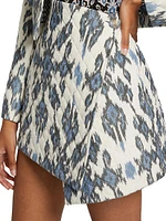 Zina Cotton Wrap Miniskirt