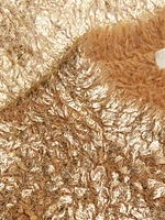 Keira Metallic Wool-Blend Knit Cardigan