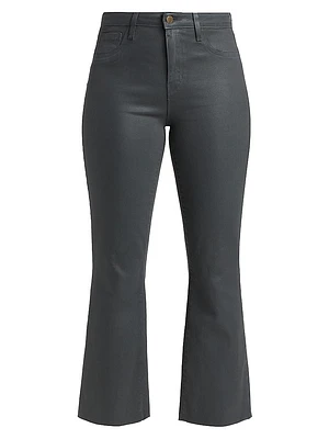Kendra Coated High-Rise Crop Jeans