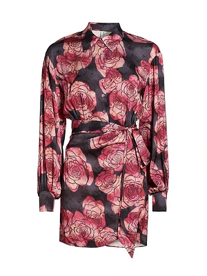 Shia Rose Blouson Minidress