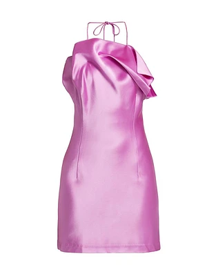 Abdie Halter Gathered Minidress