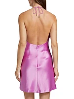 Abdie Halter Gathered Minidress