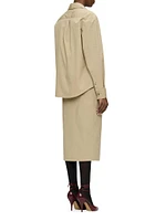 Jax Long Sleeve Wrapped Shirtdress