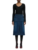 Fernanda Stretch Denim Skirt