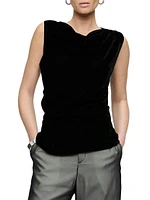 Ilena Velvet Draped Top