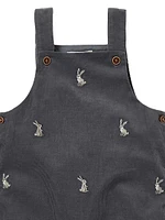 Baby Boy's Bodysuit & Embroidered Corduroy Overalls Set