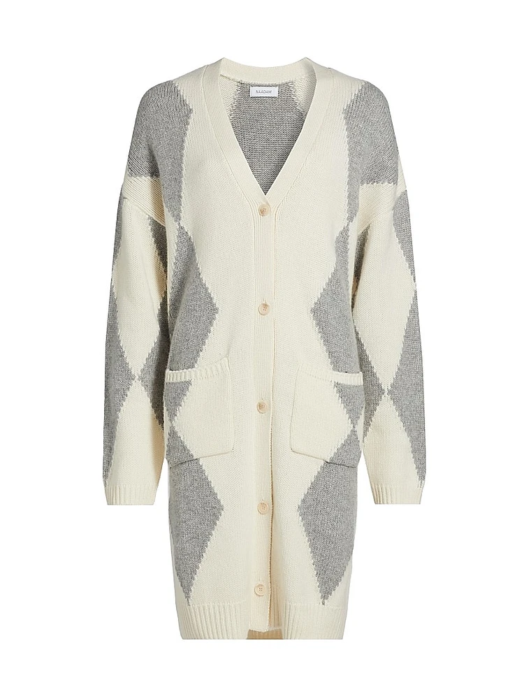 Wool & Cashmere Diamond Cardigan