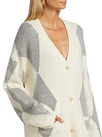 Wool & Cashmere Diamond Cardigan