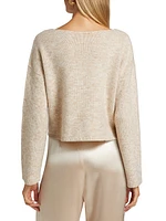 Marled Cashmere Scoopneck Sweater