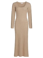 Wool & Cashmere Cable-Knit Midi-Dress