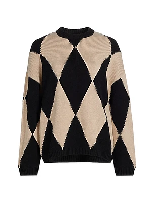 Wool & Cashmere Diamond Sweater