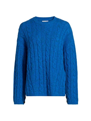 Cable-Knit Wool & Cashmere Sweater