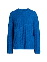 Cable-Knit Wool & Cashmere Sweater