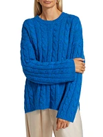 Cable-Knit Wool & Cashmere Sweater