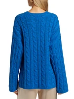 Cable-Knit Wool & Cashmere Sweater