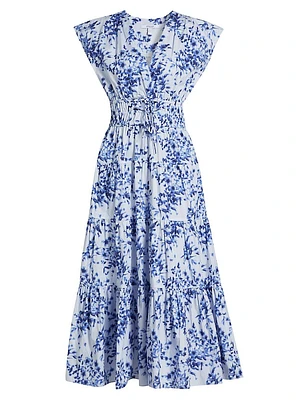 Fatima Cotton Floral Midi-Dress