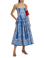 Torres Cotton Poplin Fit & Flare Midi-Dress