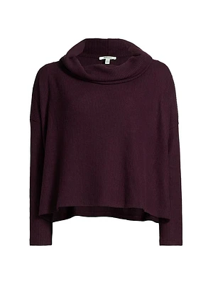 London Ribbed Cowlneck Top
