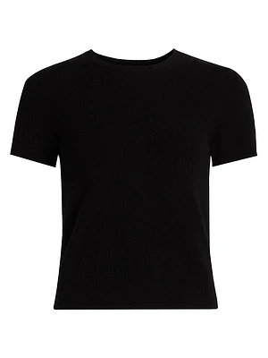 Wool & Cashmere Short-Sleeve Sweater