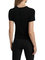 Wool & Cashmere Short-Sleeve Sweater