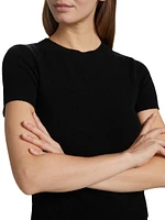 Wool & Cashmere Short-Sleeve Sweater