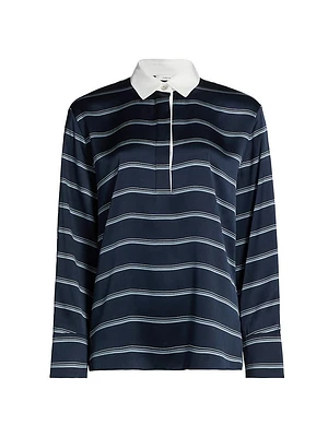 Silk Striped Rugby Shirt