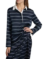 Silk Striped Rugby Shirt