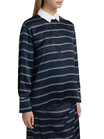 Silk Striped Rugby Shirt