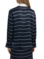 Silk Striped Rugby Shirt
