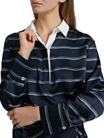 Silk Striped Rugby Shirt