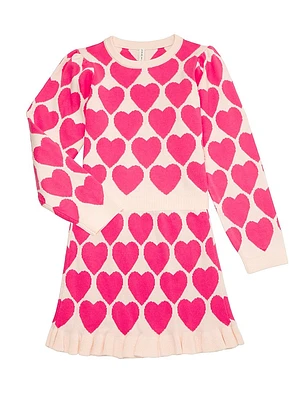 Little Girl's & Heart Sweet Knit Set