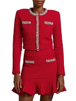 Embellished Textured Knit Jacket