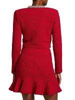 Embellished Textured Knit Jacket