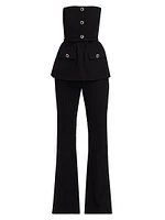 Crystal-Embellished Stretch-Crêpe Jumpsuit
