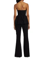 Crystal-Embellished Stretch-Crêpe Jumpsuit