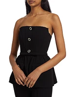 Crystal-Embellished Stretch-Crêpe Jumpsuit