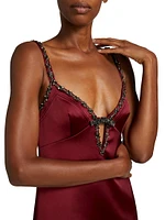 Beaded Satin Minidress