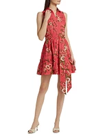 Hannah Floral Belted Sleeveless Minidress