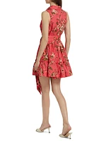 Hannah Floral Belted Sleeveless Minidress