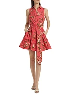 Hannah Floral Belted Sleeveless Minidress