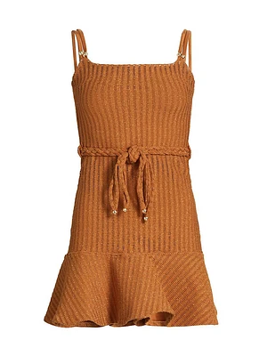 Knit Braided Belt Minidress