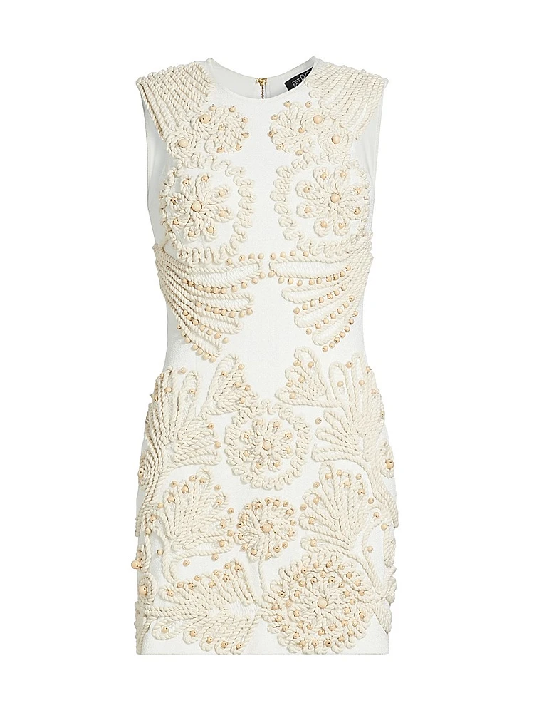 Dune Beaded Rope-Trimmed Knit Minidress