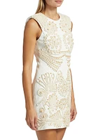 Dune Beaded Rope-Trimmed Knit Minidress