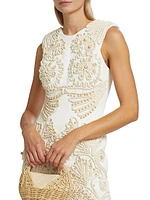 Dune Beaded Rope-Trimmed Knit Minidress