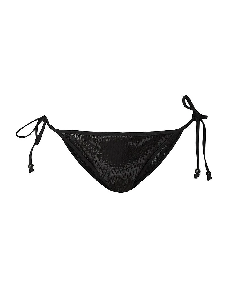 Sequined Triangle Bikini Bottoms