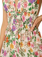 Shimmer Floral Halter Dress