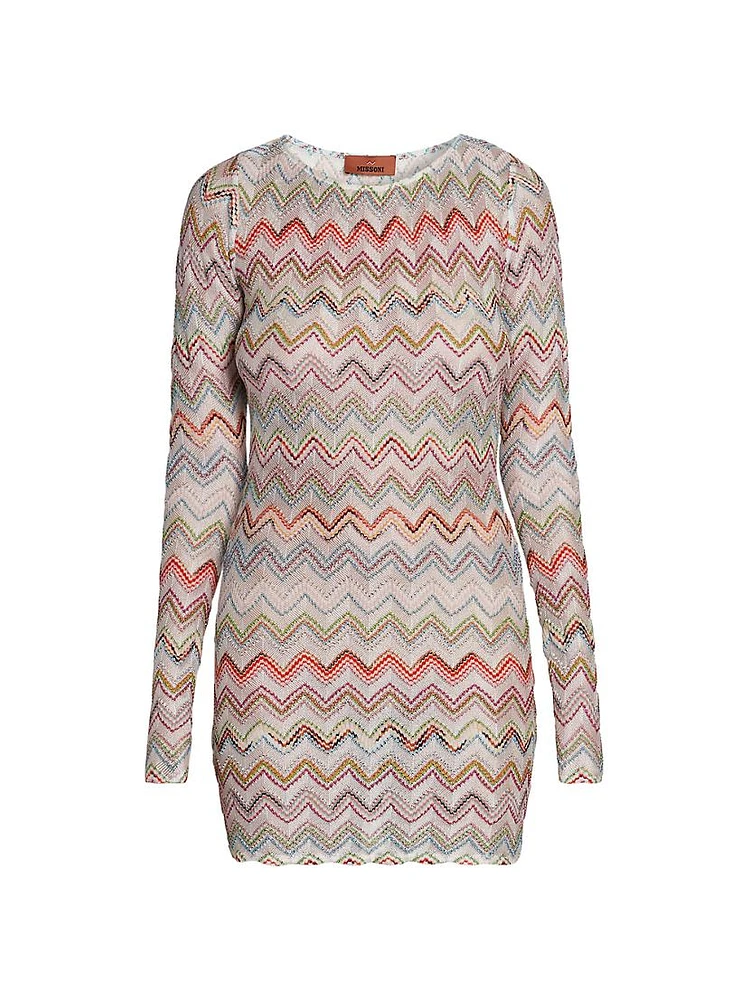 Chevron Knit Body-Con Minidress