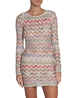 Chevron Knit Body-Con Minidress