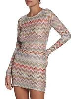 Chevron Knit Body-Con Minidress